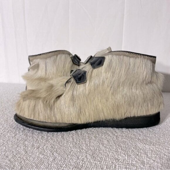 Vintage Capitol Canadian Genuine Fur Esikmo Inuit Ankle Boots Booties 8 - Picture 14 of 16